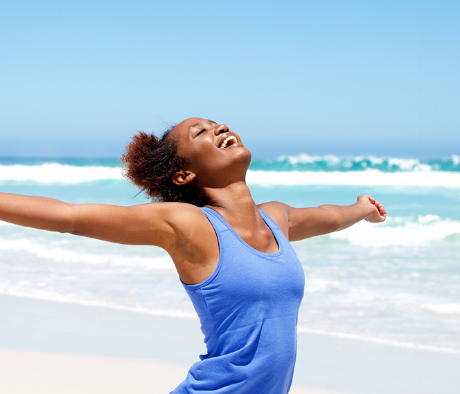 Woman on beach