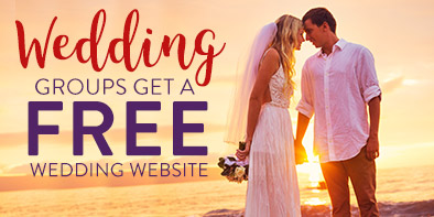 wedding groups get a free wedding website